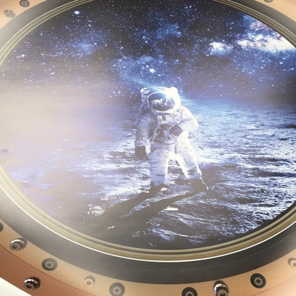 Astronaut in space on moon wall decor decals 3x - Picture 8 of 13